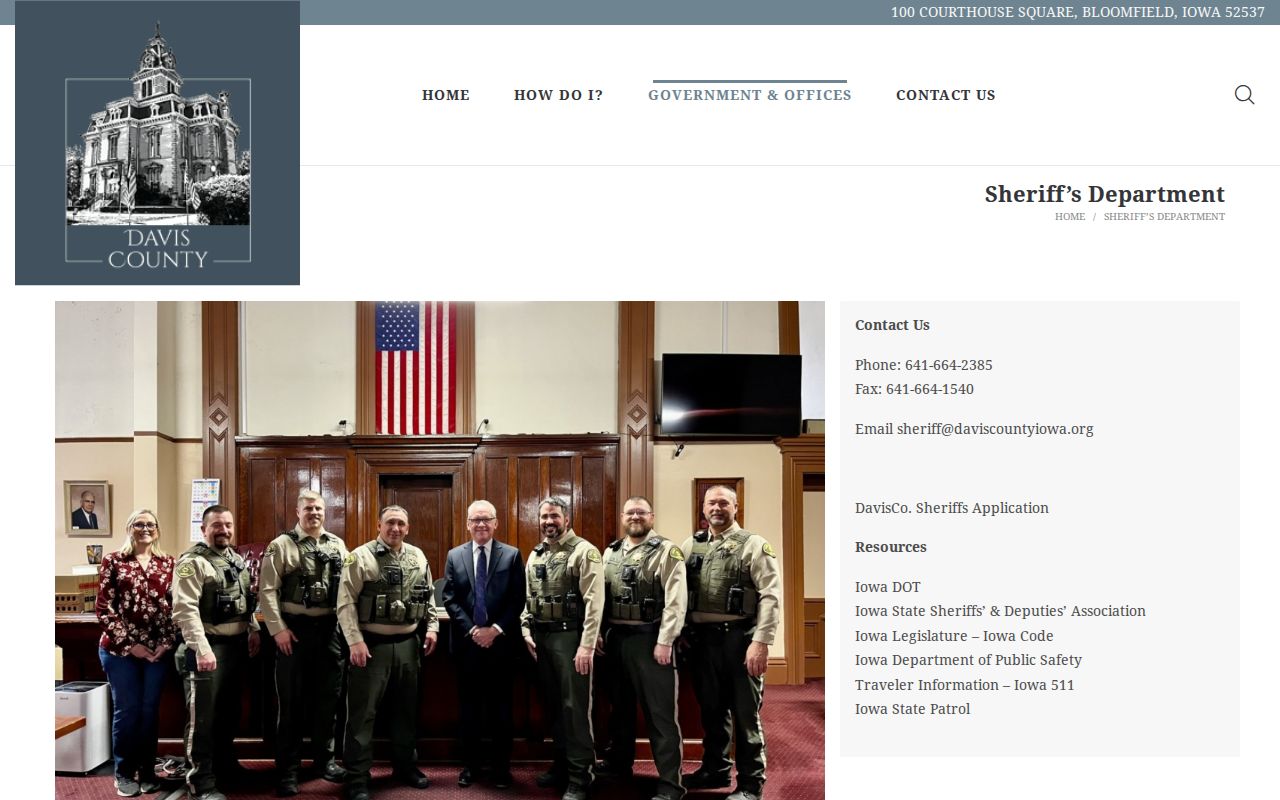 Davis County arrest records sheriff and jail office