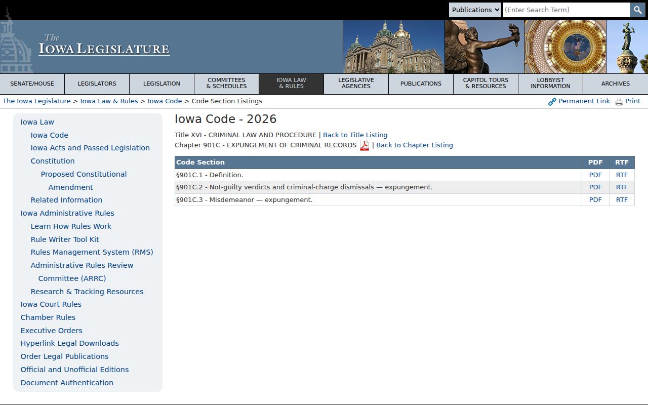 Bloomfield criminal record access under the Iowa expungement chapter
