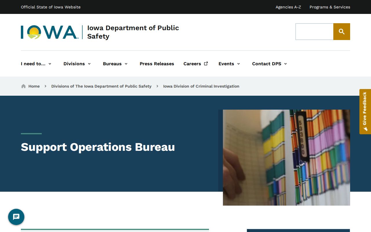 Davis County criminal history Iowa DCI repository page